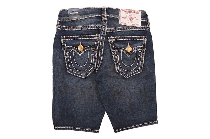 TRUE RELIGION RICKY SUPER T FLAP SHORT (110261:DECADENSE DARK WASH