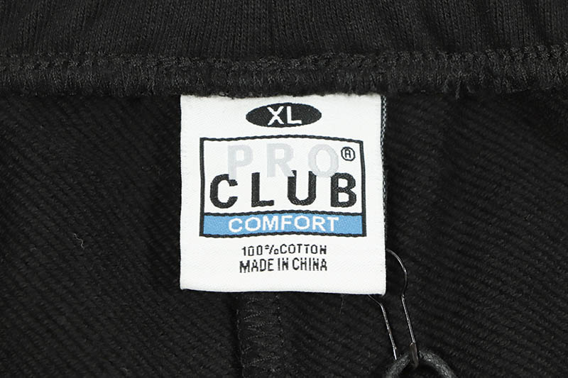 PRO CLUB COMFORT FRENCH TERRY CARGO SHORT - 11 INCH INSEAM (BLACK) 13PC0402