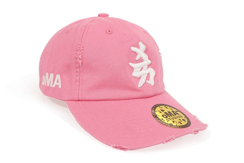 oMA STUDIOS NY KANJI JAPAN DISTRESSED HAT (PINK)