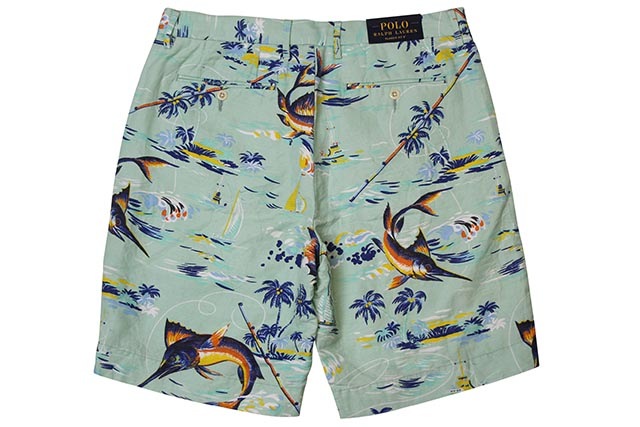 POLO RALPH LAUREN CLASSIC-FIT LINEN-BLEND SHORTS(TEAL)