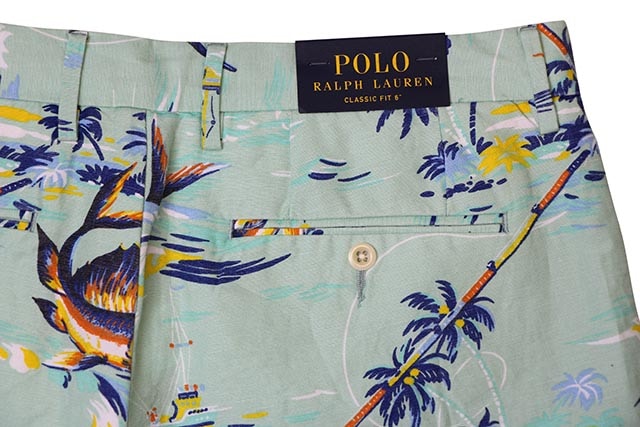 POLO RALPH LAUREN CLASSIC-FIT LINEN-BLEND SHORTS(TEAL)