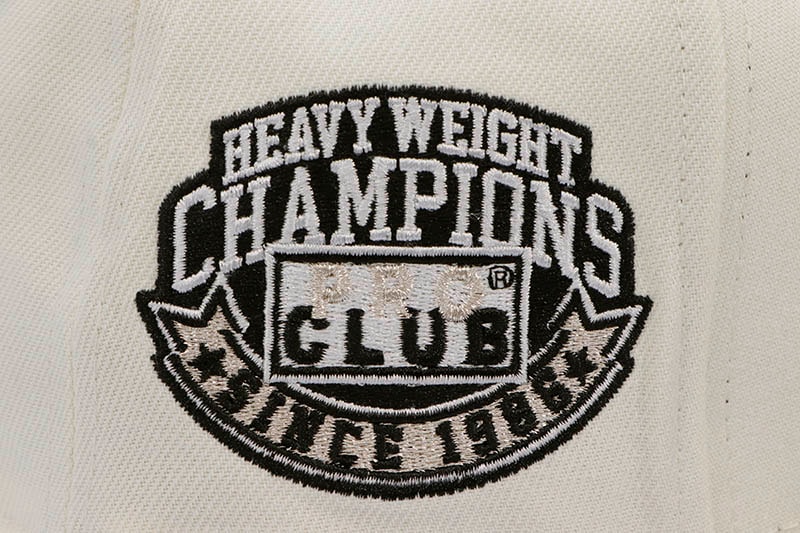 PRO CLUB X NEW ERA 5950 FITTED HEAVYWEIGHT CHAMPIONS BOX LOGO HAT (SNOW WHITE)