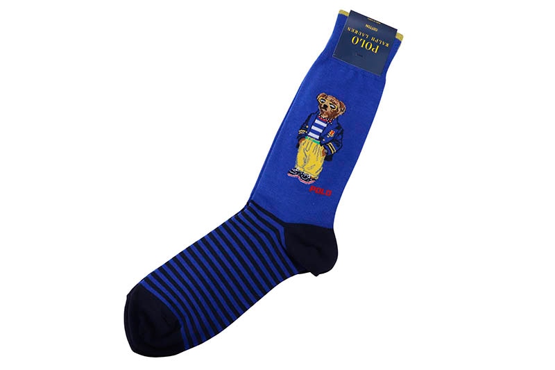 POLO RALPH LAUREN NAUTICAL ADVENTURE BEAR SOCKS (899940:ROYAL)