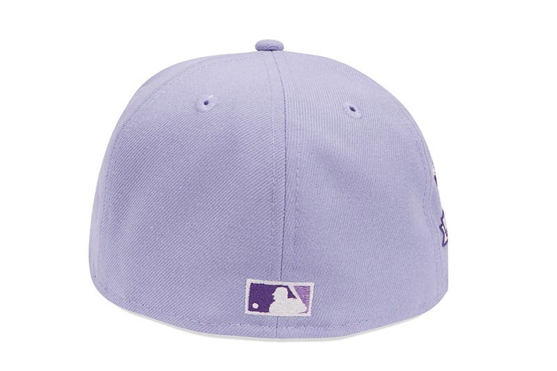 NEW ERA CHICAGO CUBS 59FIFTY FITTED CAP (1990 ALL STAR GAME CUSTOM SIDE PATCH/PURPLE UNDER VISOR/LAVENDER)