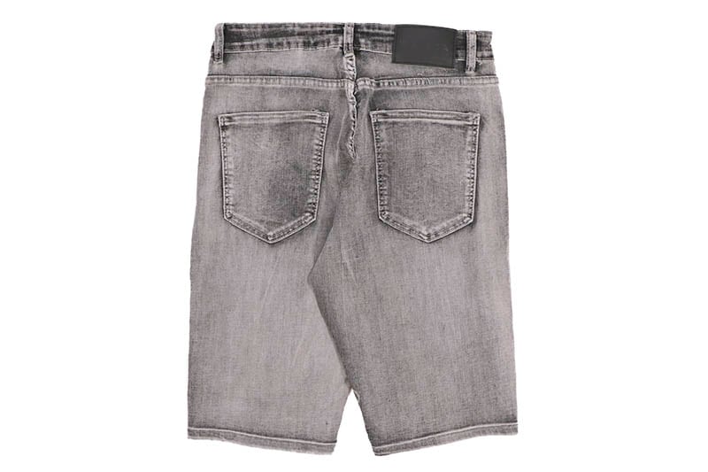 WAIMEA RIPPED SKINNY FIT DENIM SHORTS (AOM7387D:GREY WASH)