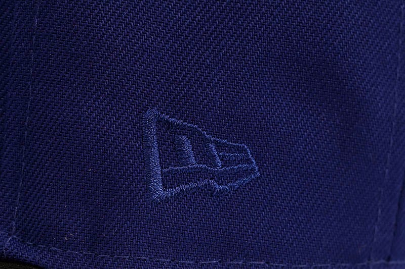 NEW ERA LOS ANGELES DODGERS 59FIFTY FITTED CAP (JACKIE ROBINSON 75TH ANNIVERSARY SIDE PATCH/GREEN UNDER VISOR/DARK ROYAL BLACK)