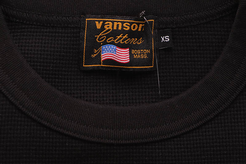 VANSON SKELTON BONES LS THERMAL T-SHIRT (RZV-2510:BLACK)