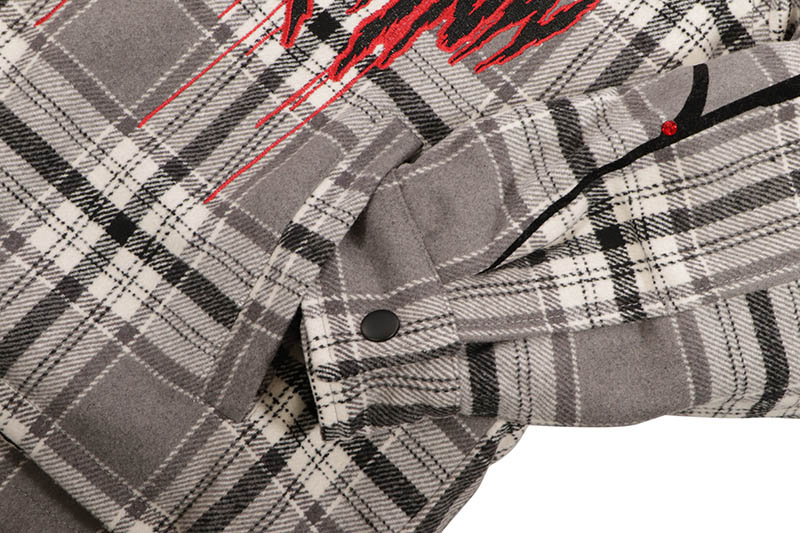 FIRST ROW BEWARE OF STRUCTURAL ERROR HOOD SHACKET (FRJ2107:GREY