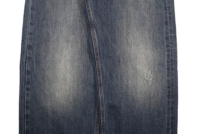 EVISU WHITE SEAGULL CLASSIC LOOSE FIT JEANS #2038