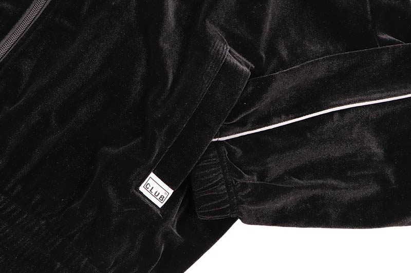PRO CLUB COMFORT VELOUR TRACK JACKET (BLACK) 16PC0303