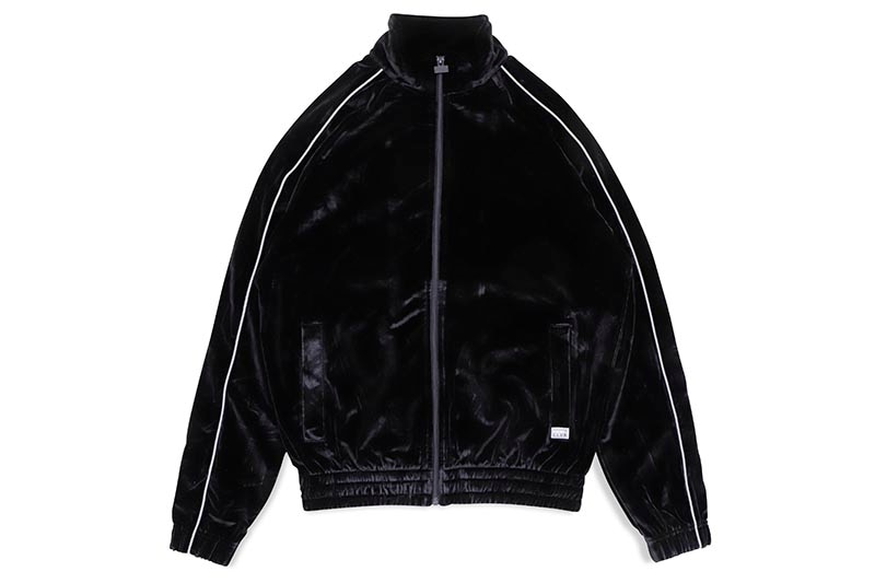 PRO CLUB COMFORT VELOUR TRACK JACKET (BLACK) 16PC0303