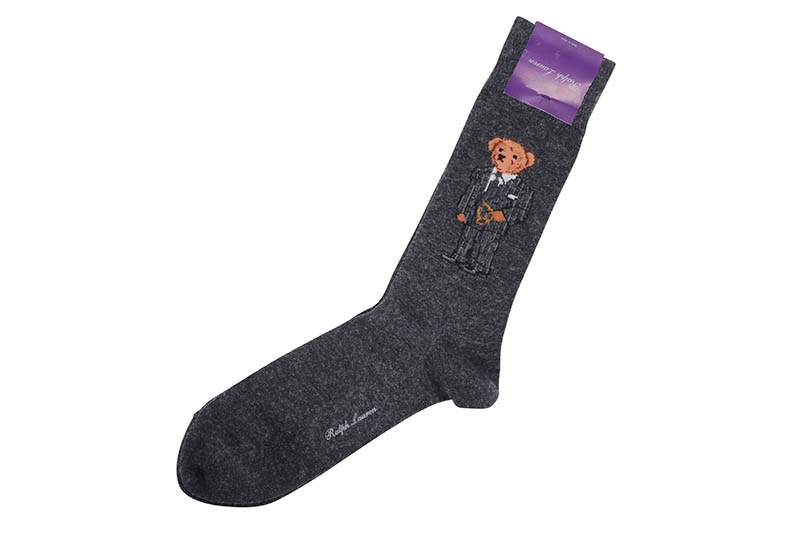 POLO RALPH LAUREN SUIT BEAR SOCKS (86257:GREY HEATHER)