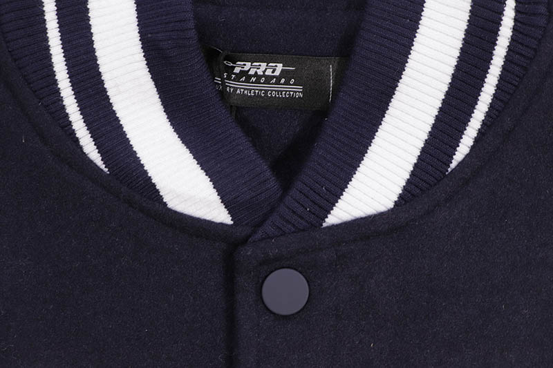 PRO STANDARD NEW YORK YANKEES SCRIPT TAIL RIB WOOL VARSITY JACKET (LNY6314407-MNW:MIDNIGHT NAVY/WHITE)