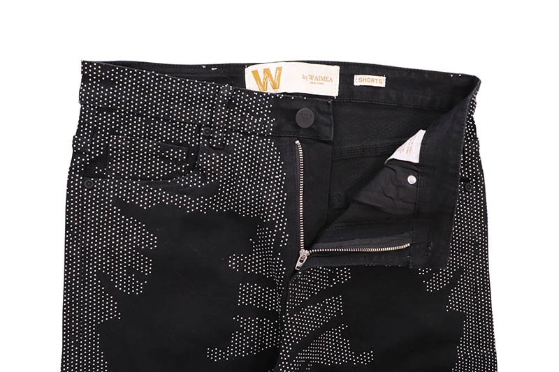 W BY WAIMEA RHINESTONE SHORTS (M7526D:JET BLACK)