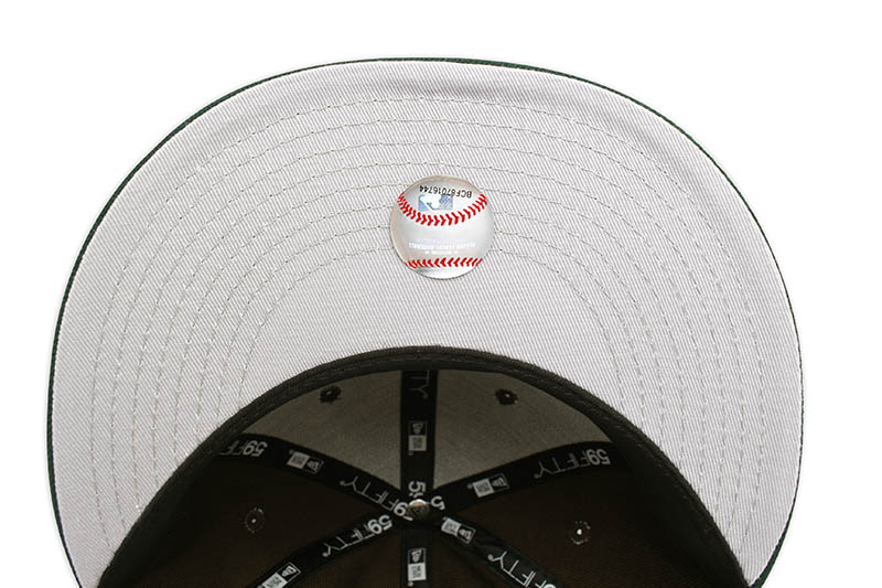 NEW ERA LOS ANGELES DODGERS 59FIFTY FITTED CAP (GREY UNDER VISOR/WALNUT&DARK GREEN)