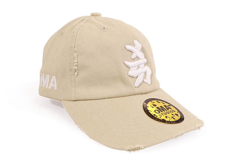 oMA STUDIOS NY KANJI JAPAN DISTRESSED HAT (CREAM)