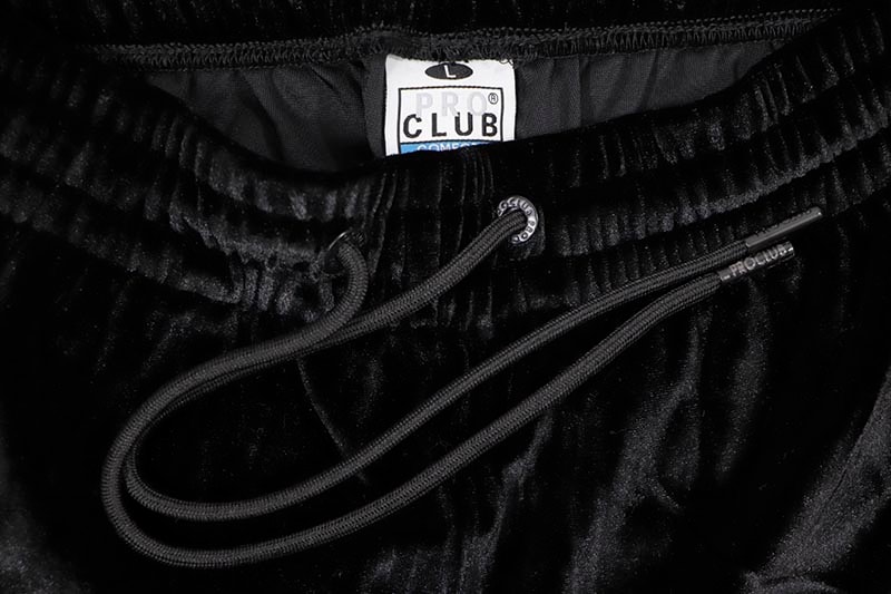 PRO CLUB COMFORT VELOUR TRACK PANT (BLACK) 16PC0403