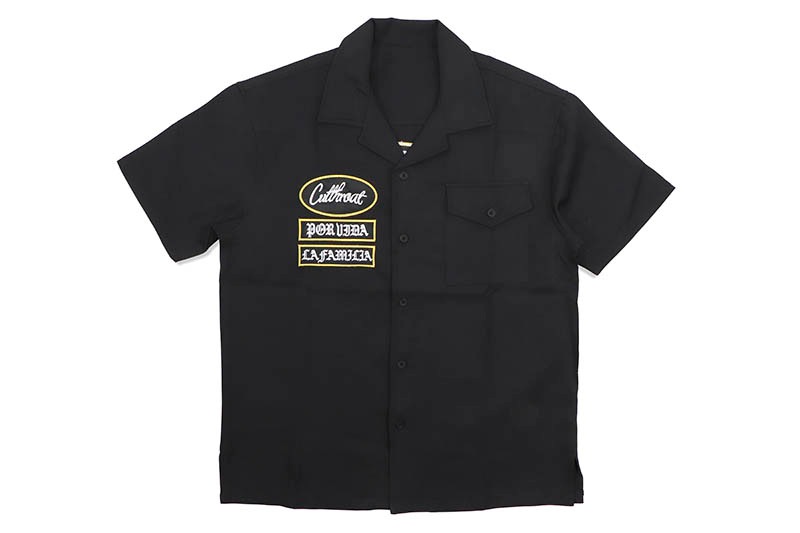 CUTTHROAT ALWAYS US NEVER THEM BOWLING SHIRT (BLACK)