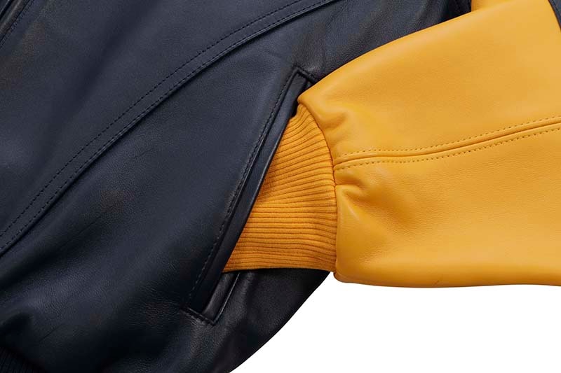 Pelle Pelle TIGER JACKET (324-37505-NMW:NAVY/MAIZE/WHITE/SILVER