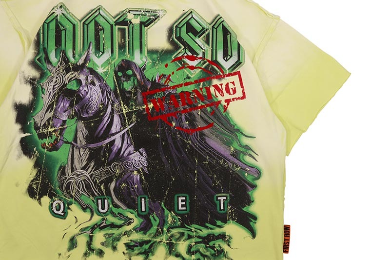 FIRST ROW WARNING NOT SO QUIET DARK KNIGHT CROPPED TEE
