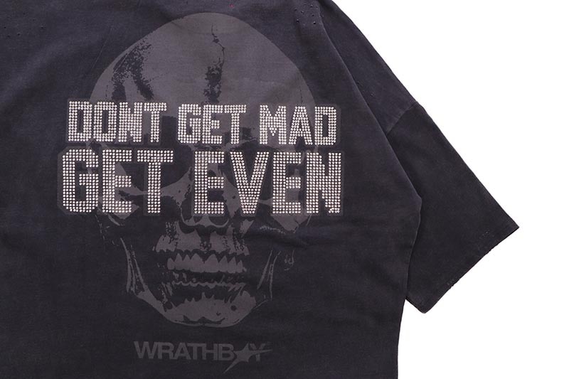 WRATHBOY WRATHSTAR RHINESTONE T-SHIRT (WB05-117:ASPHALT)