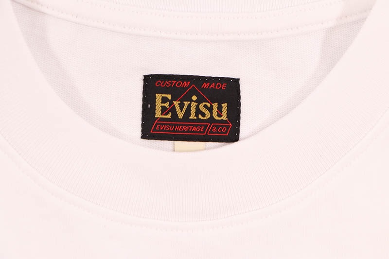 EVISU SEAGULL AND "EBISU" PRINT RELAX FIT T-SHIRT (2EAEJM5TS6112RXCT:WHITE)