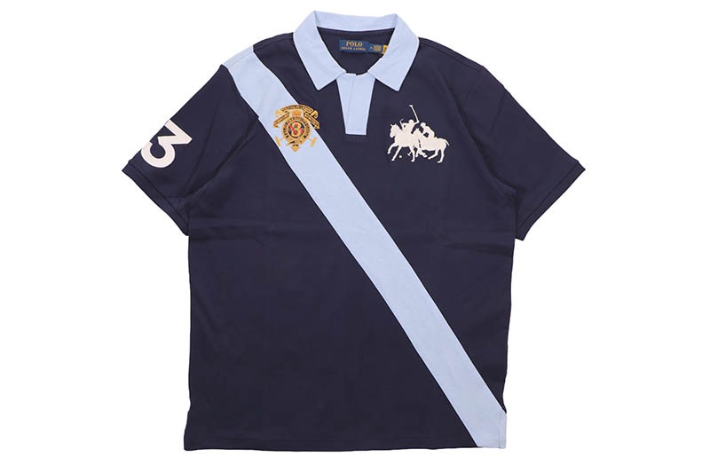 POLO RALPH LAUREN CLASSIC FIT CREST JERSEY POLO SHIRT (710B14221001:NEWPORT NAVY/OFFICE BLUE)