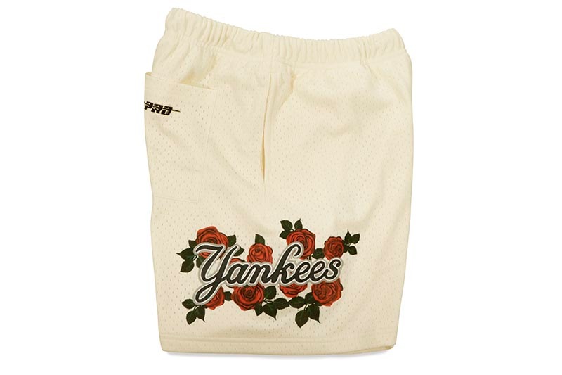 PRO STANDARD NEW YORK YANKEES ROSE MESH SHORT (LNY335371-EGG:EGGSHELL)