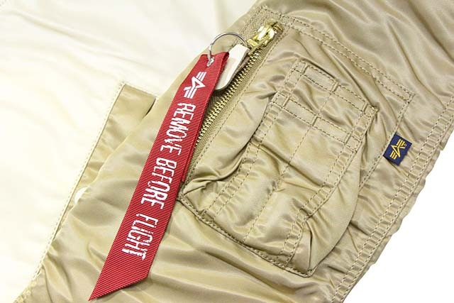 ALPHA MA-1 TIGER SOUVENIR FLIGHT JKT(VINTAGE WHITE×SAND