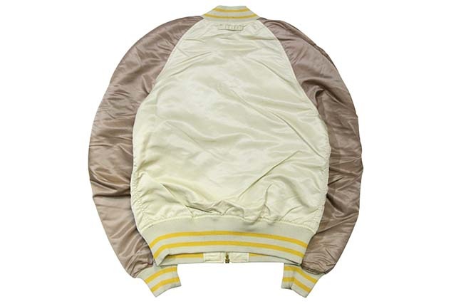 ALPHA MA-1 TIGER SOUVENIR FLIGHT JKT(VINTAGE WHITESANDMAUVE)