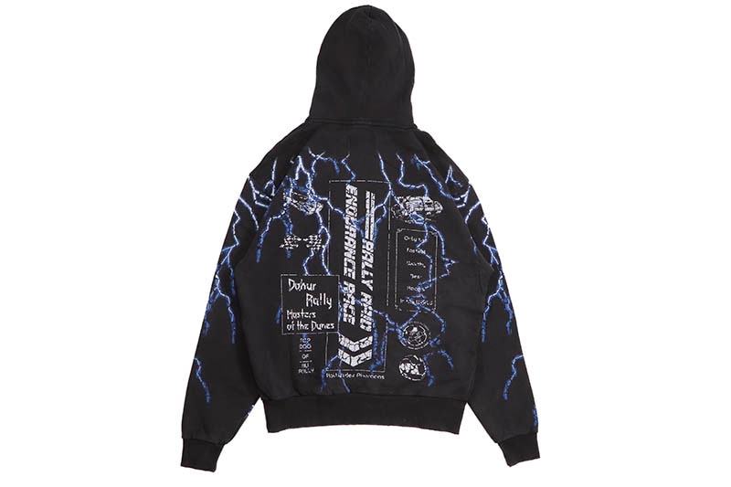 FIRST ROW DEATH ROAD LIGHTNING PULLOVER HOODIE (FRF2472:BLACK