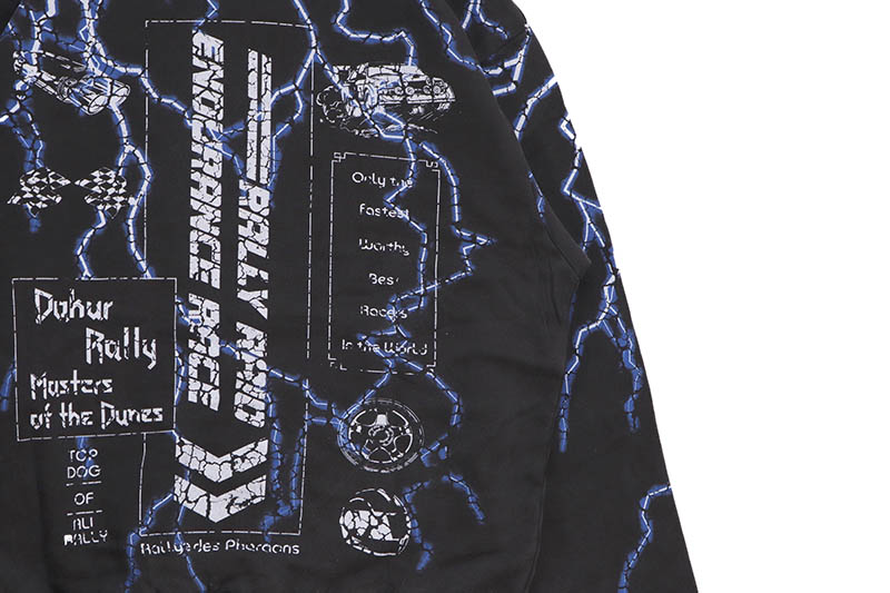 FIRST ROW DEATH ROAD LIGHTNING PULLOVER HOODIE (FRF2472:BLACK