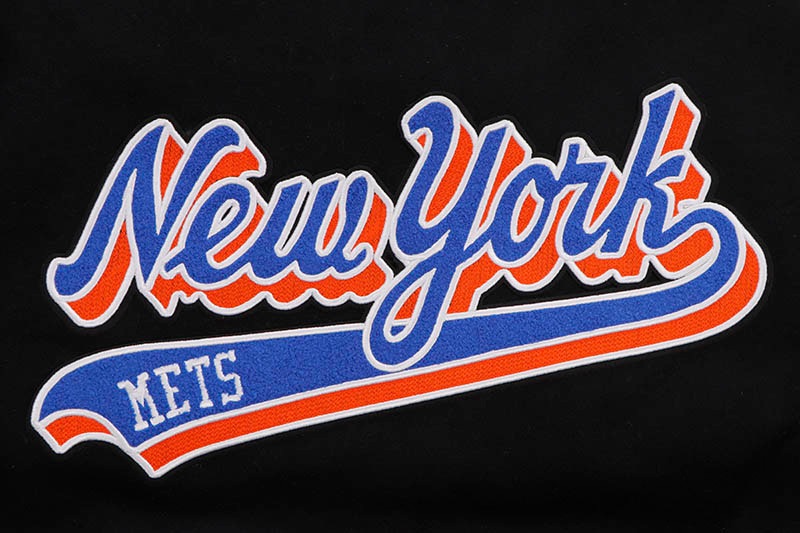 PRO STANDARD NEW YORK METS SCRIPT TAIL RIB WOOL VARSITY JACKET