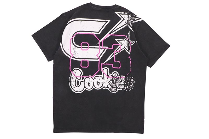 COOKIES STAR POWER SS KNIT WITH VINTAGE GARMENT WASH (BLACK) CM252KST19