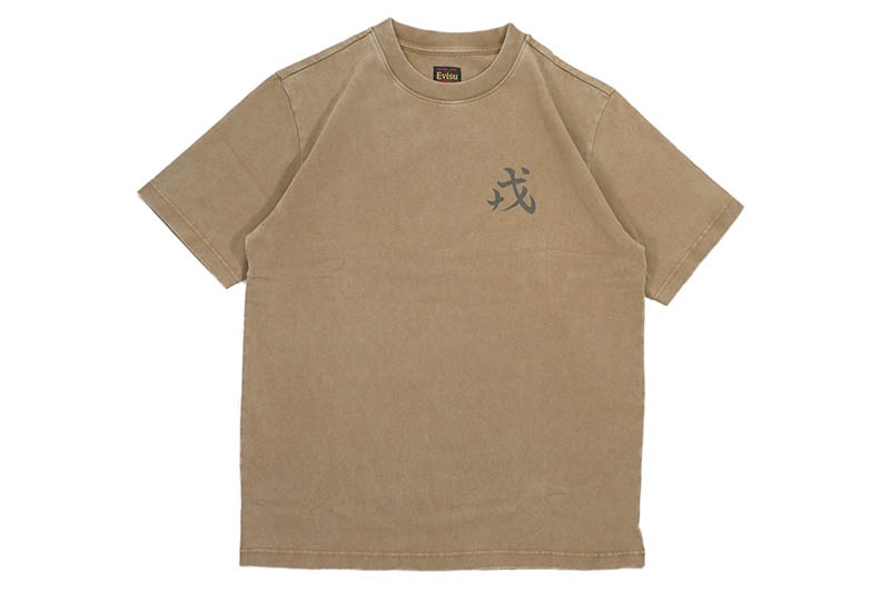 EVISU SEAGULL AND "EBISU" PRINT RELAX FIT T-SHIRT (2EAEJM5TS6112RXCT:BEIGE)