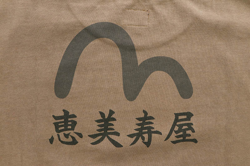EVISU SEAGULL AND "EBISU" PRINT RELAX FIT T-SHIRT (2EAEJM5TS6112RXCT:BEIGE)