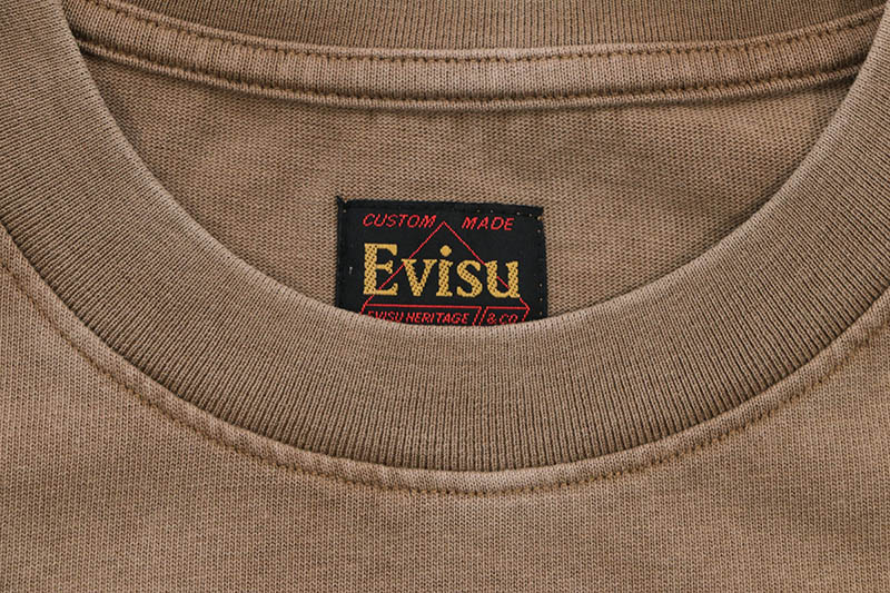 EVISU SEAGULL AND "EBISU" PRINT RELAX FIT T-SHIRT (2EAEJM5TS6112RXCT:BEIGE)