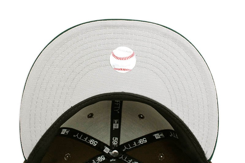 NEW ERA DETROIT TIGERS 59FIFTY FITTED CAP (GREY UNDER VISOR/WALNUT&DARK GREEN)