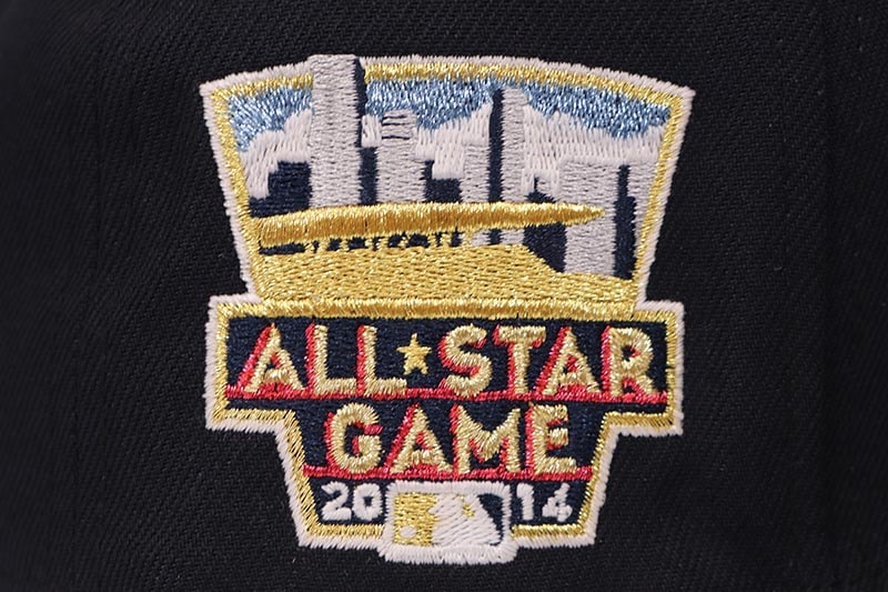 NEW ERA NEW YORK YANKEES 59FIFTY FITTED CAP (2014 ALL STAR GAME CUSTOM SIDE PATCH/GREY UNDER VISOR/NAVY) 14693468