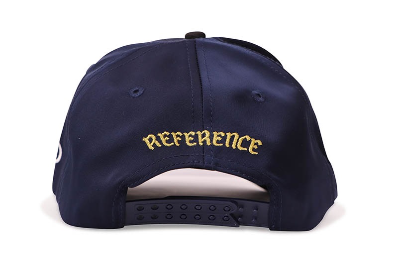 REFERENCE NY CRYSTALS HAT (NAVY SATIN/BLACK) REF734 | Brand,M-R
