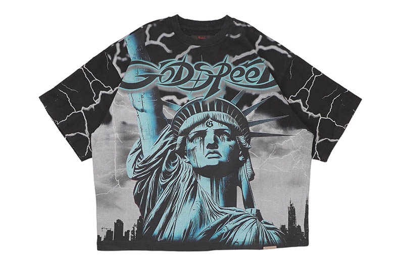 GODSPEED NEW YORK ゴットスピードニューヨーク ラガーシャツ GODSPEED VOLTAGE T-SHIRT (WOLF GREY) | Brand,G-L,GODSPEED NEW YORK