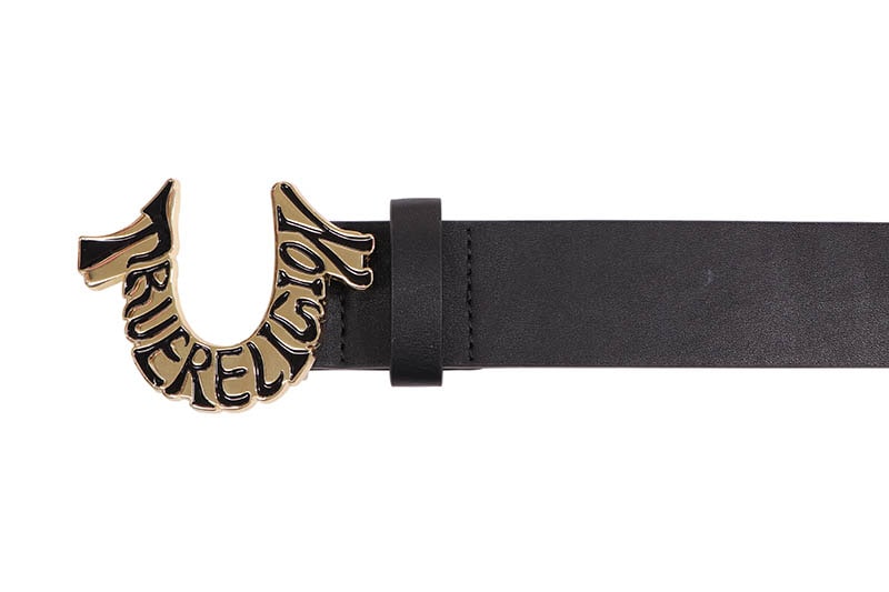 TRUE RELIGION HORSESHOE BUCKLE BELT (TR2840:BLACK GOLD) | Brand