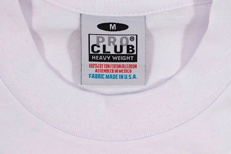 PRO CLUB HEAVYWEIGHT COTTON LONG SLEEVE CREW NECK T-SHIRT (WHITE) 114