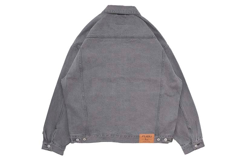 FUBU DENIM JACKET (FAM-42307:CHARCOAL)