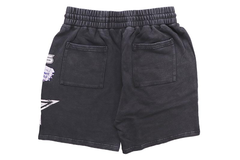 COOKIES STAR POWER FLEECE SHORT WITH VINTAGE GARMENT WASH (BLACK) CM252BKS10