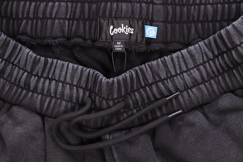 COOKIES STAR POWER FLEECE SHORT WITH VINTAGE GARMENT WASH (BLACK) CM252BKS10