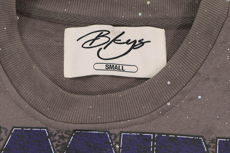 期間限定値下げ‼️ BkysグラフィックT growaround Mサイズ　正規品 BKYS NO DISCIPLINE FRENCH TERRY CROPPED T-SHIRT (T1326:WASHED GREY