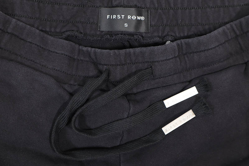 FIRST ROW WASHED RHINESTONE SWEAT PANTS (FRB2208:BLACK)