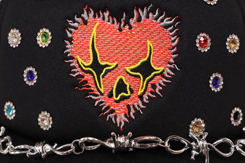 TOXICITY X DSMSD BY MOUR CAP LOVE HARD TRUCKER HAT (BLACK)