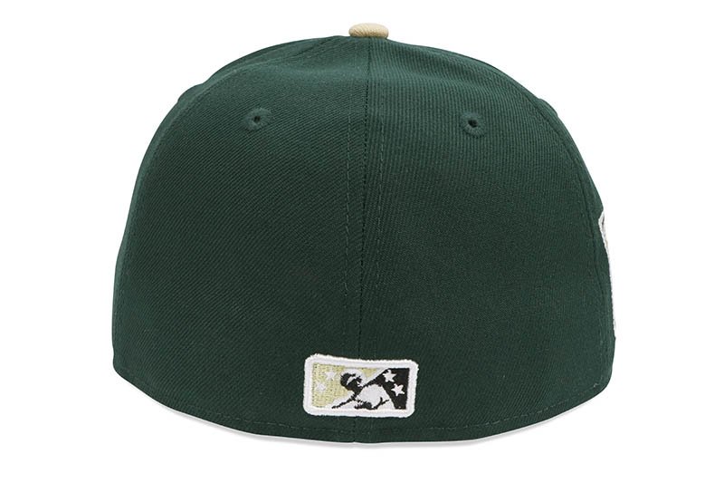 NEW ERA BUFFALO BISONS 59FIFTY FITTED CAP (HOMETOWN COLLECTION SIDE PATCH/VEGAS GOLD UNDER VISOR/DARK GREEN BLACK CORDUROY)